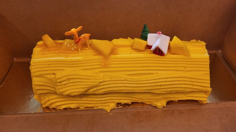 Bûche patissière exotique