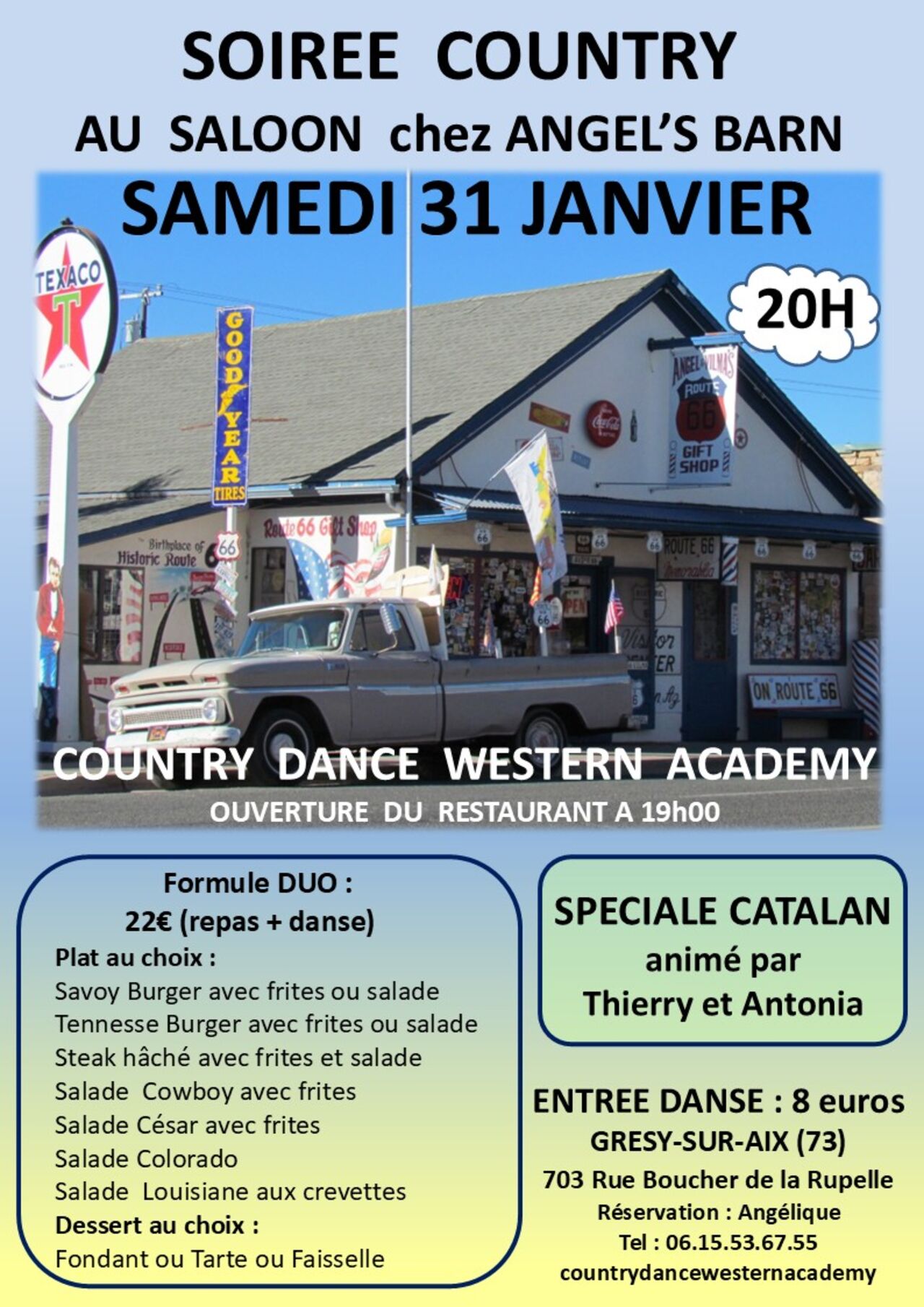 SAMEDI 21 FEVRIER : SOIREE COUNTRY