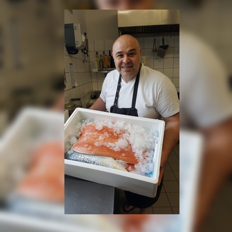 Solo Da Silvio
Salmone Fresco ?
->Frischer Lachs??