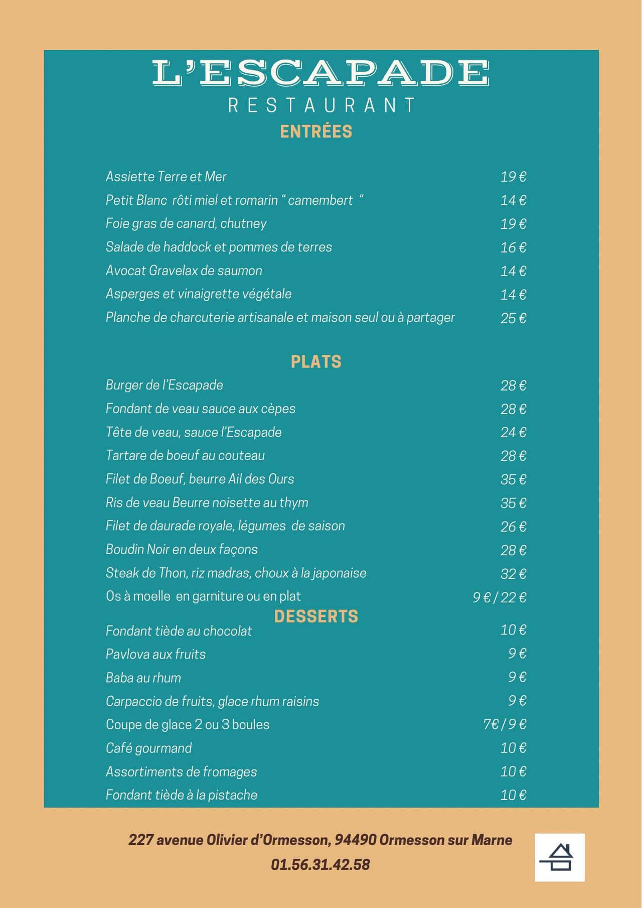 Menu et carte