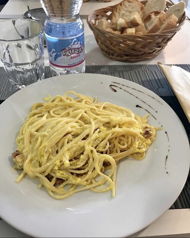 Spaghettini alla carbonara