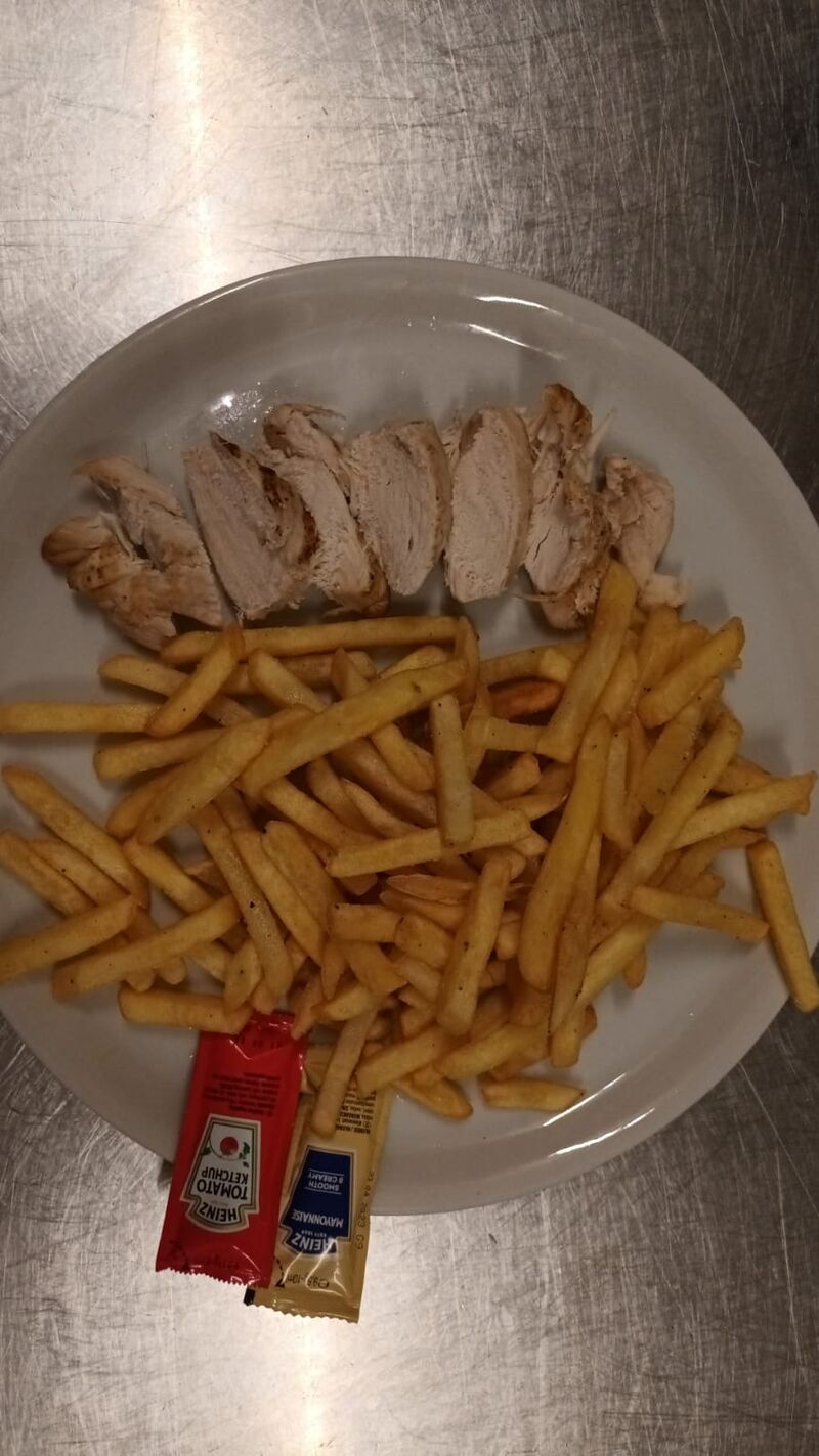 Tagliata di pollo con patate