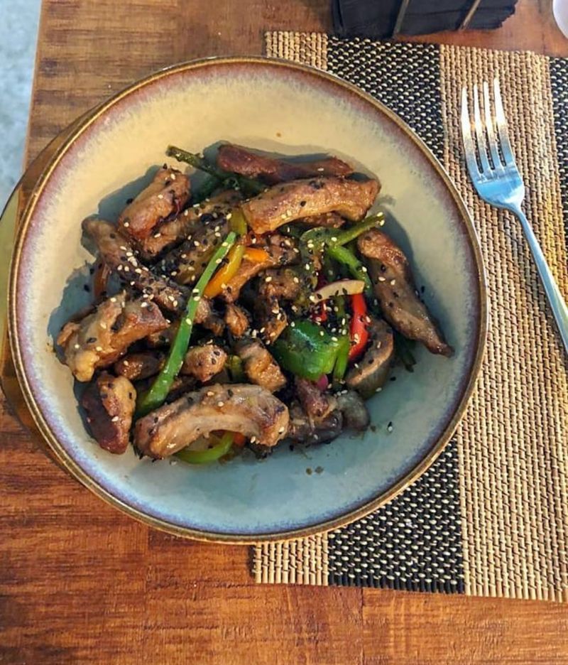 Wok de lagartito ibérico