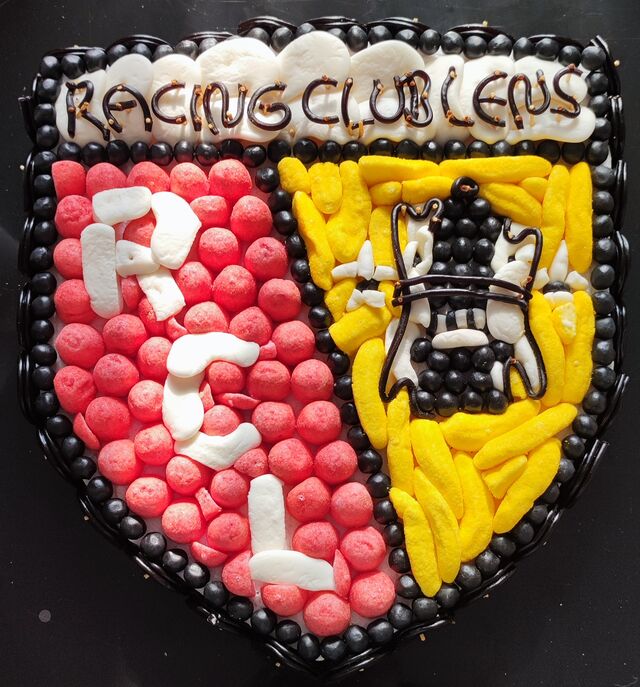 Gâteau de bonbons logo du Racing Club de Lens