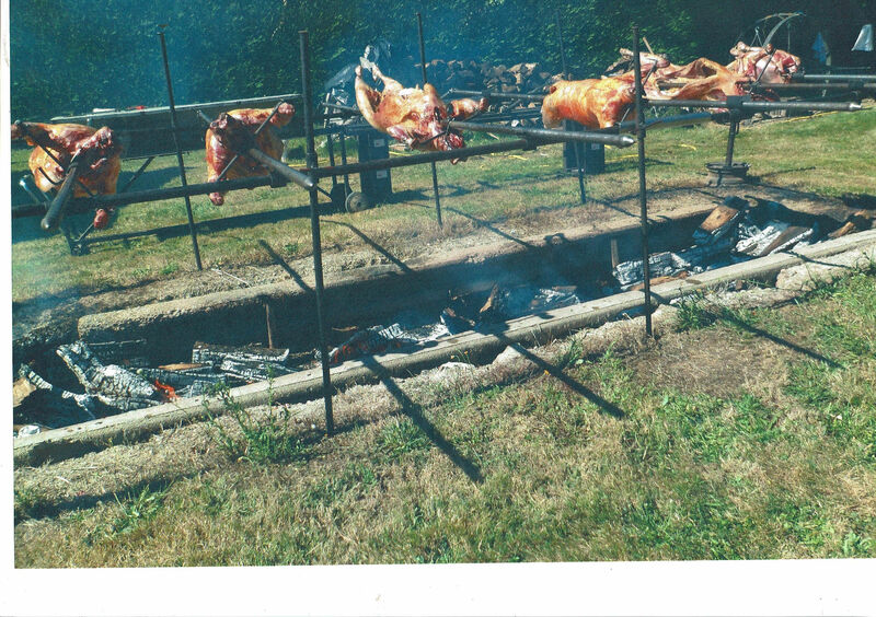 Agneaux à la broche.