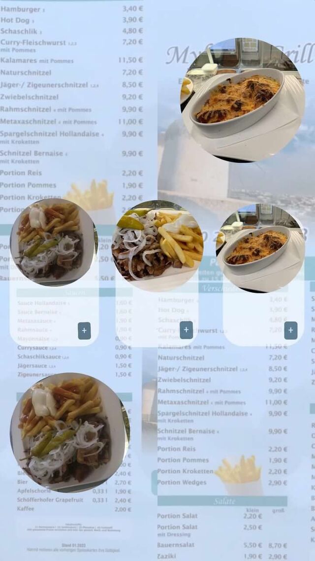 Bilder von verschiedene Gerichte