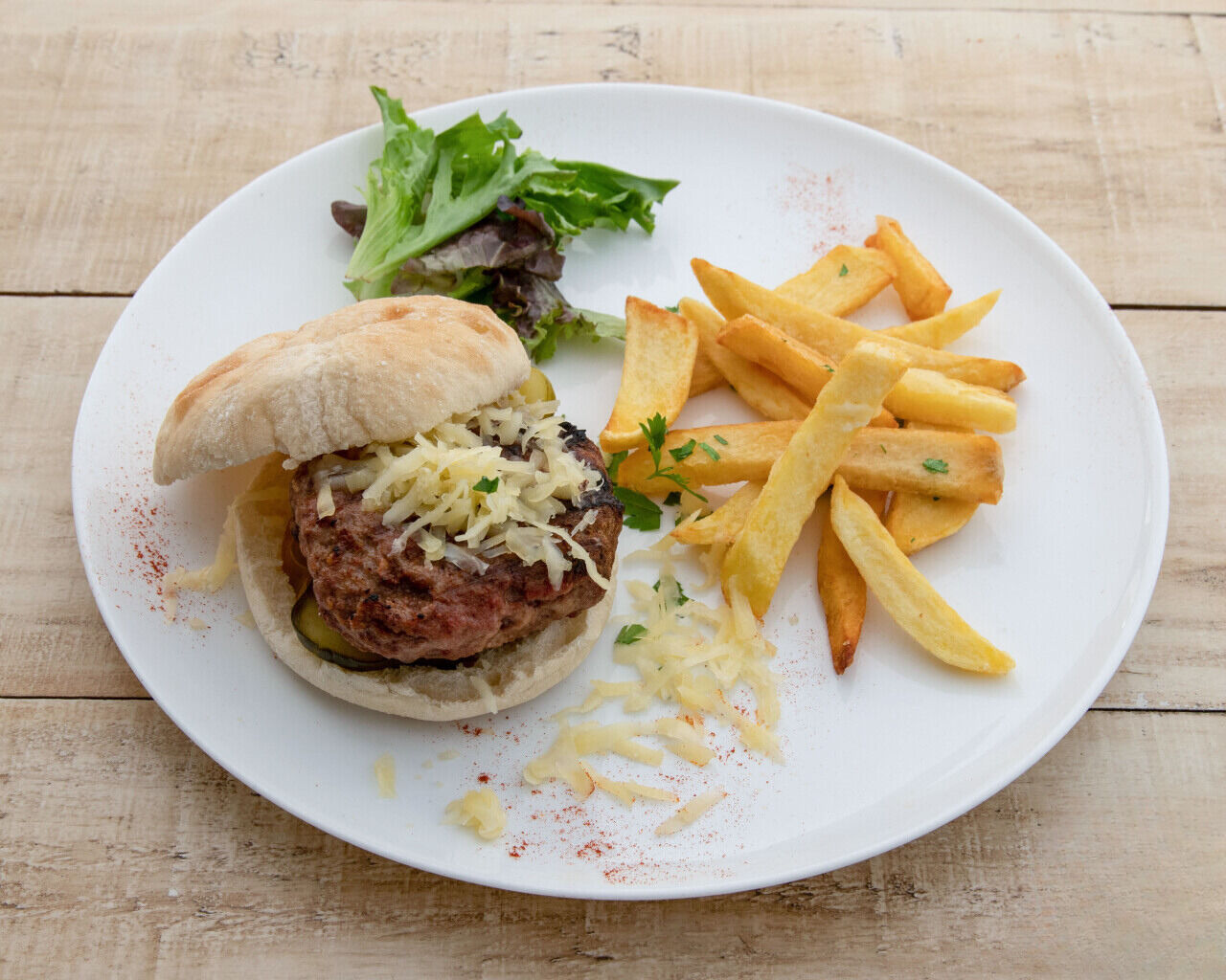 Hamburguesa vacuno con pan de cristal