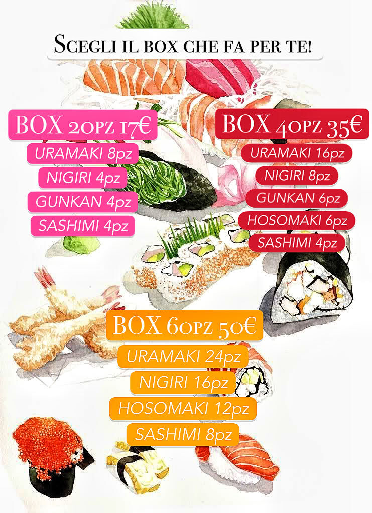 Scegli il Box che fa per te per ogni occasione!
Componi il box come preferisci seguendo i pezzi prestabiliti!! 