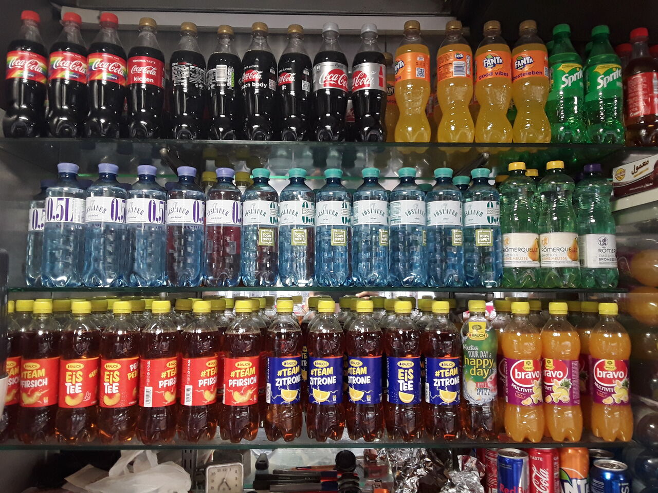 Kühle Erfrischungen.