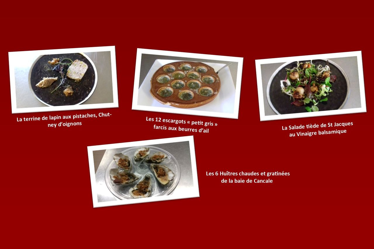 Nos entrées du menu à 25€