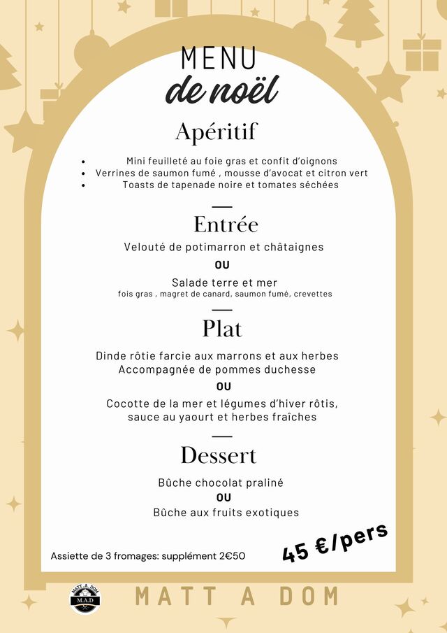 Menu de noël 