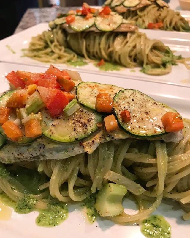 Spaghetti mit Doradenfilet