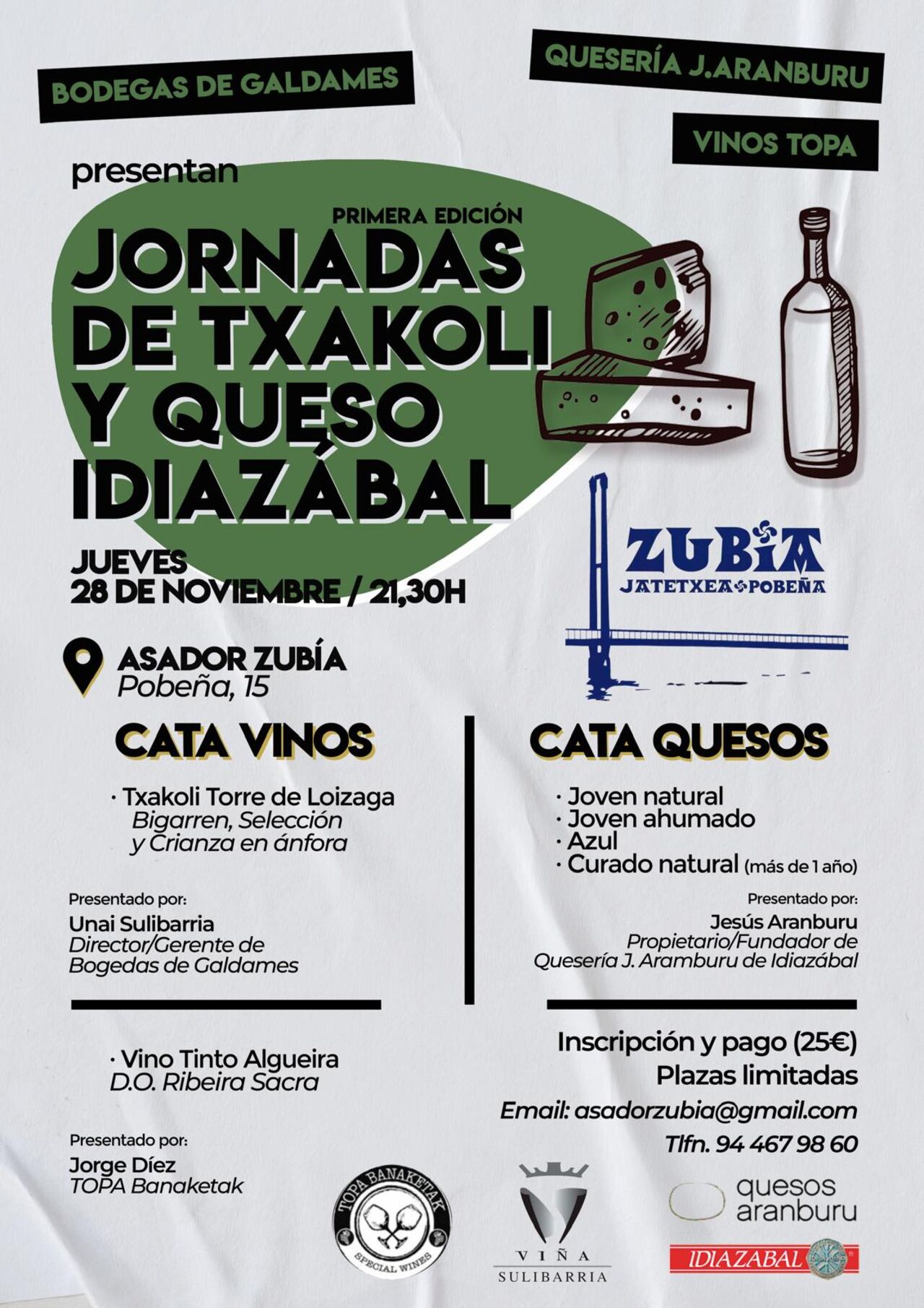CATA DE QUESOS Y TXAKOLIS