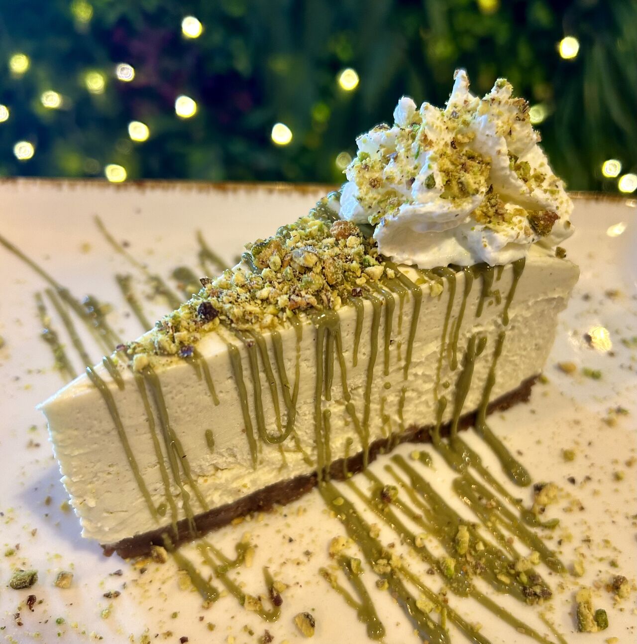 Pistachio cheesecake
