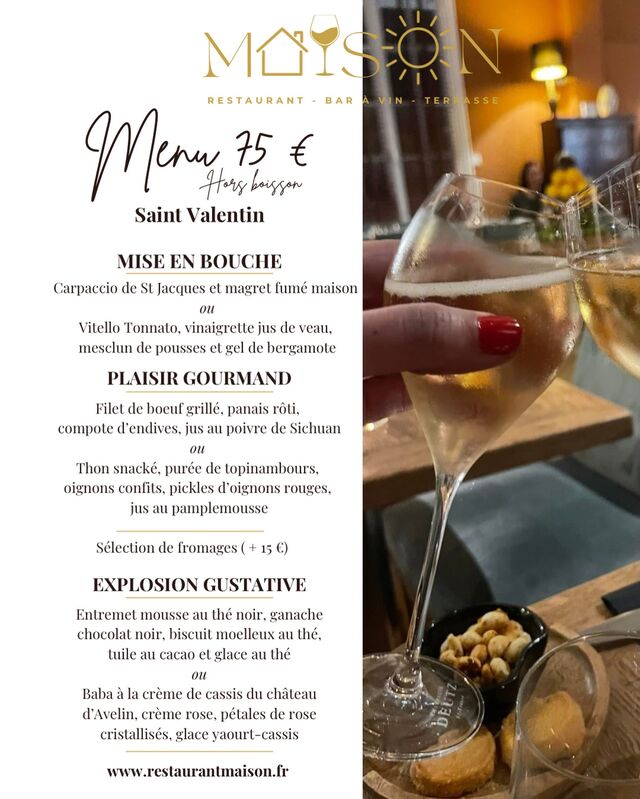 Menu st Valentin 2026
