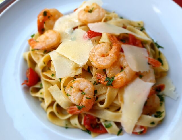 Fokhagymás garnélás tagliatelle