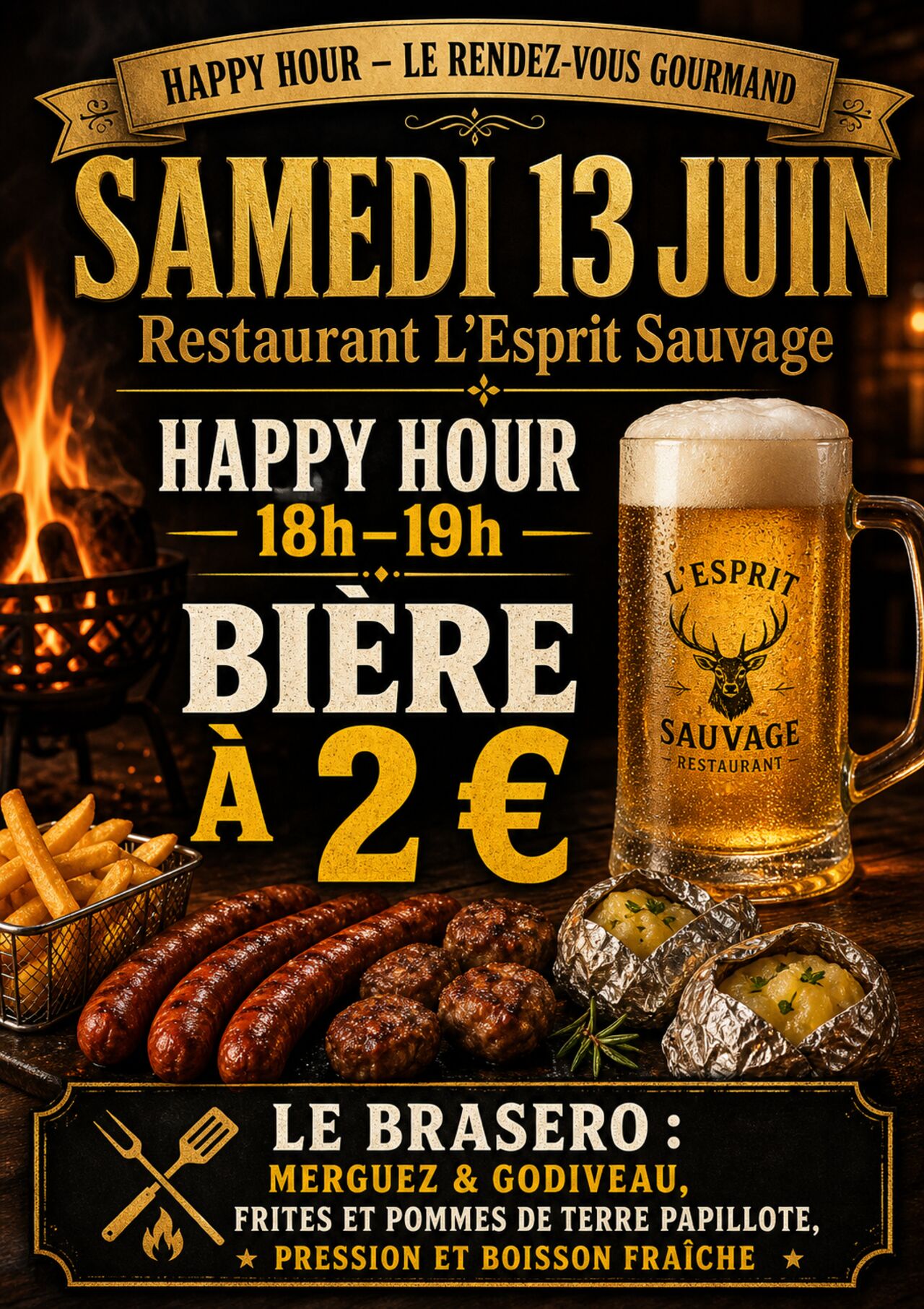HAPPY HOUR SAMEDI 13 JUIN A 18H00