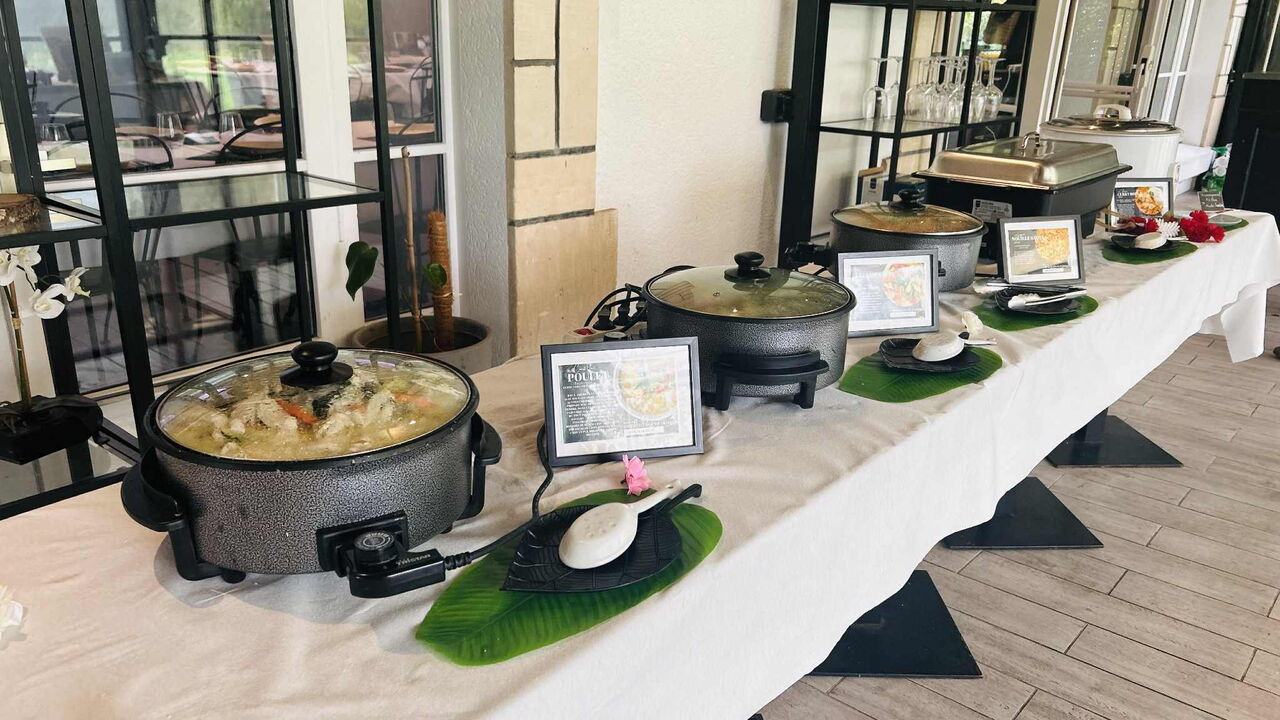 Buffet avec nos wok chauffant