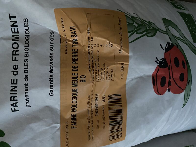 Farine Bio T80 Meule de pierre moulin de Save à Grenade /Garonne