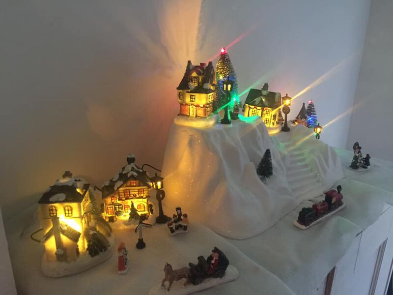 décorations de fin d'année au restaurant l'assiette troglodyte