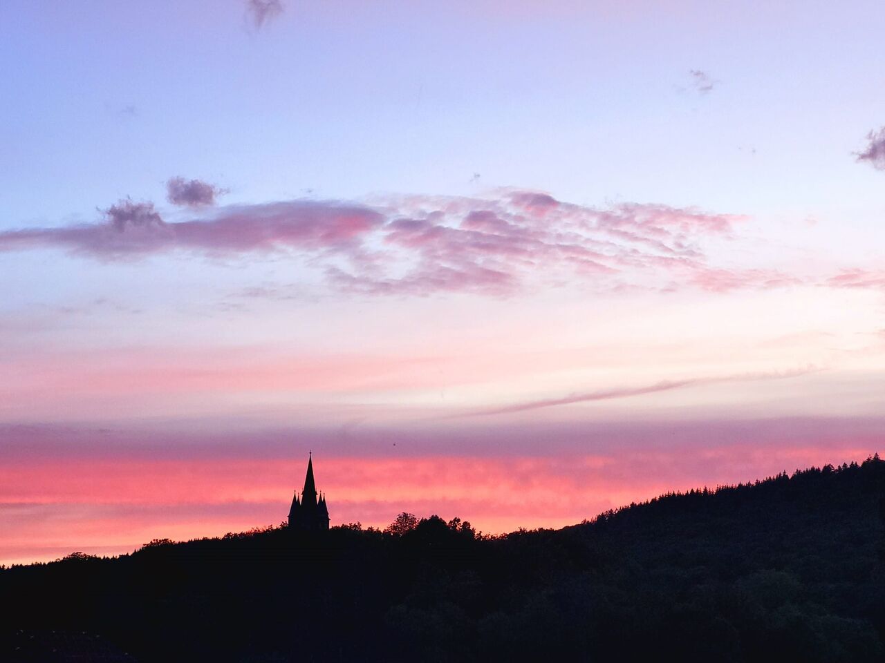 Villa Andreae im Sonnenuntergang