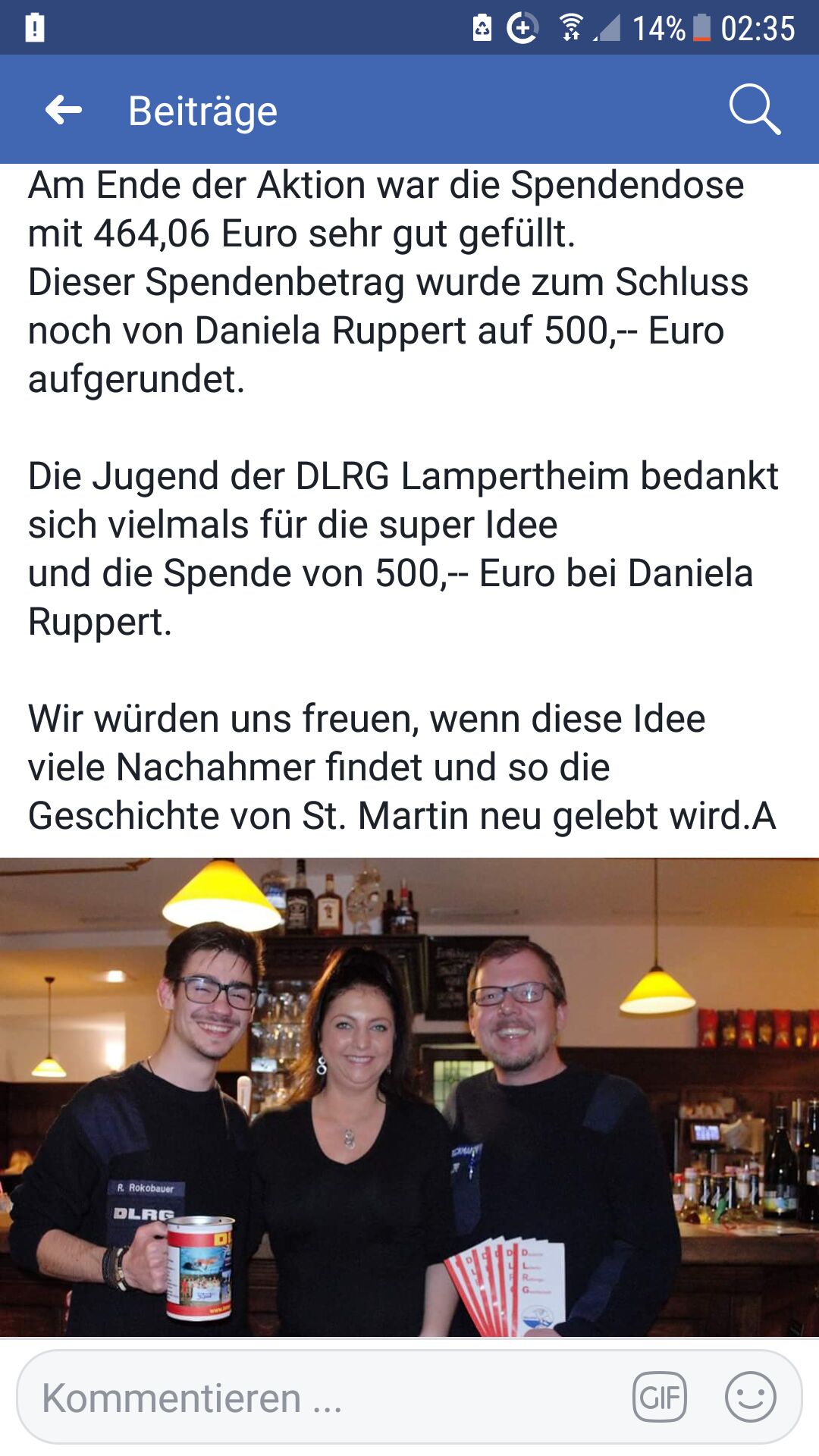 Spenden Aktion