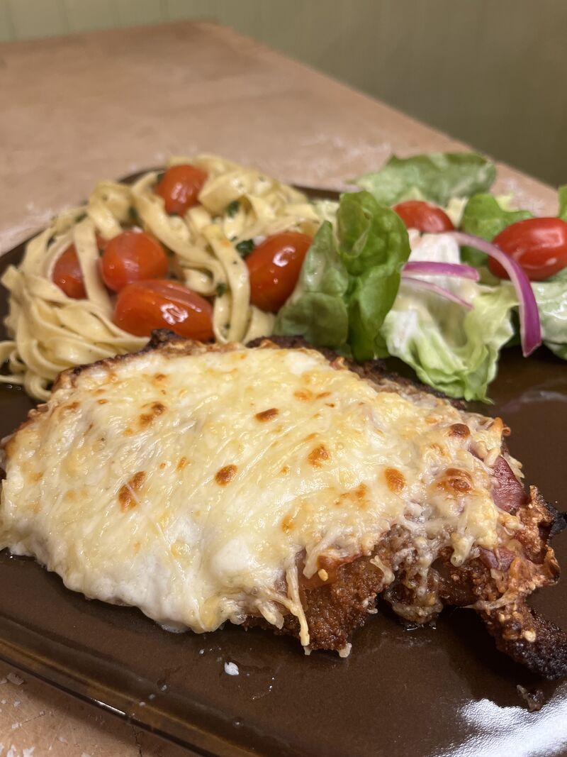 Escalope Milanaise gratinée au four