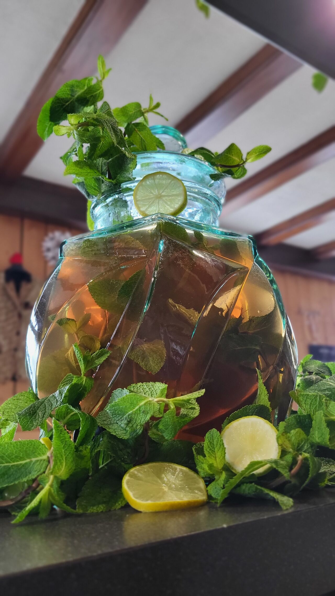 Thé glacé menthe