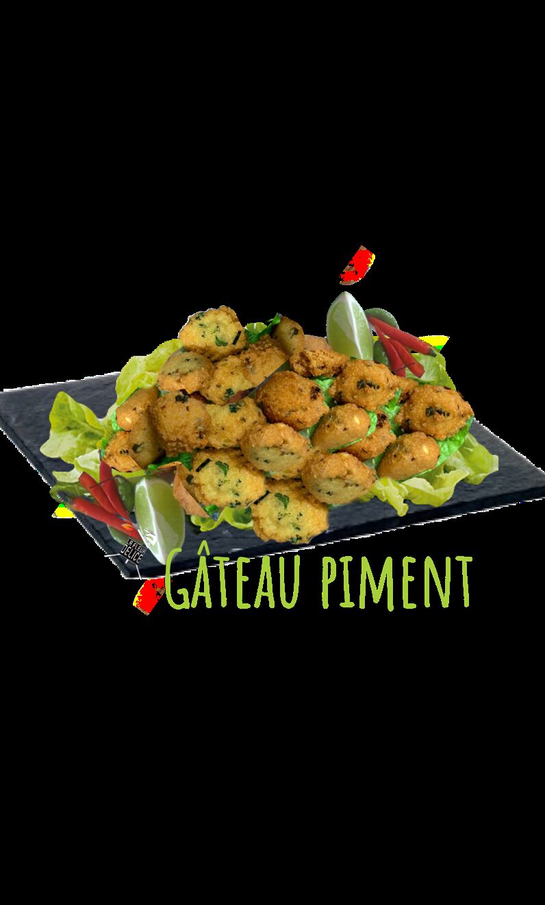 gâteaux piment : c'est des boulle de pois casé  écrasé avec ces épice et frit 