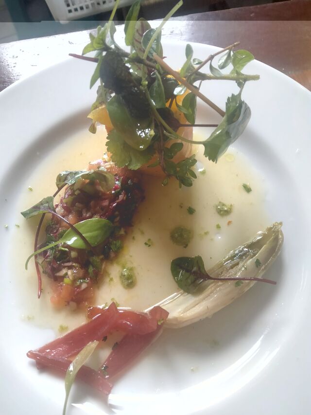 salsa de truite fumée