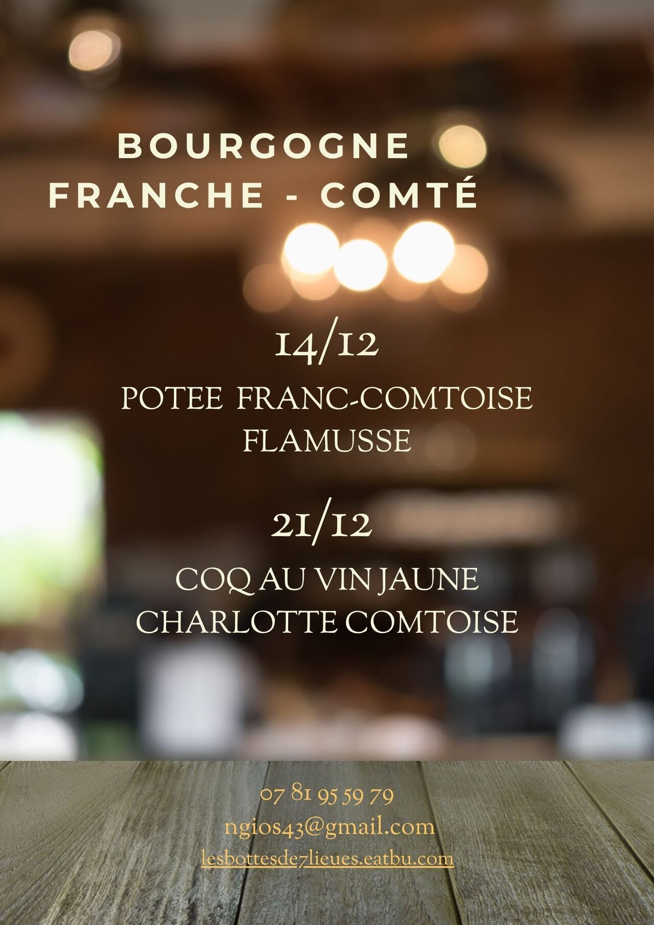 TABLES D'HOTE DE DECEMBRE