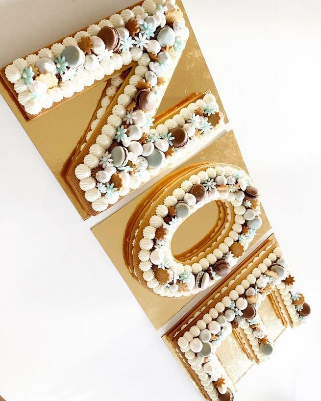 Letter Cake vanille chocolat