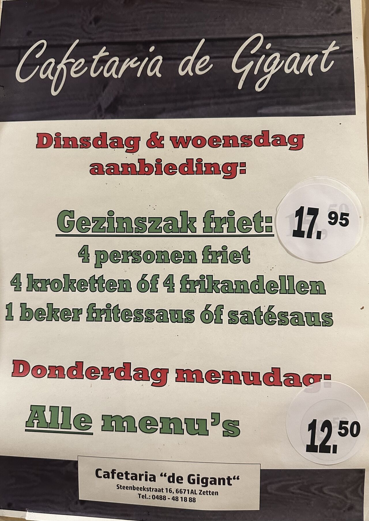 Dinsdag & Woensdagactie