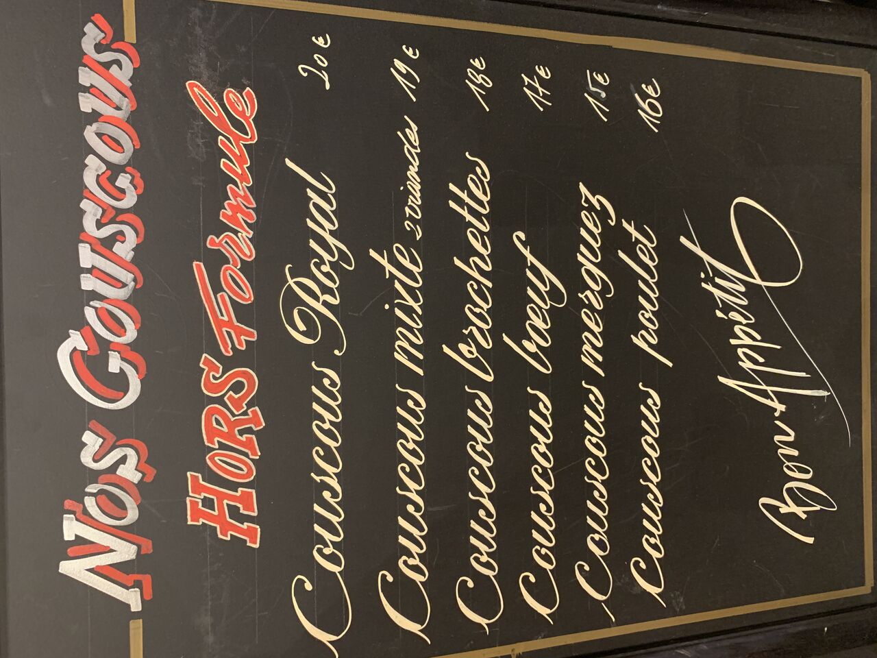 Couscous maison tous les jeudis