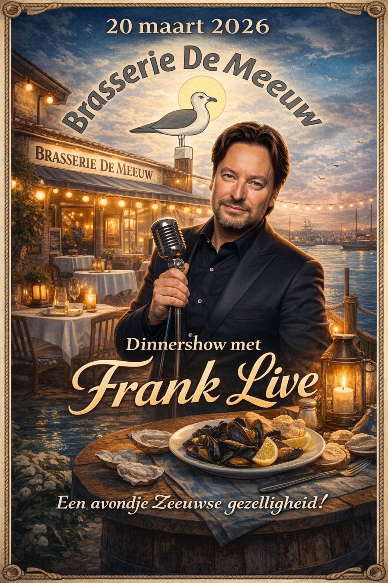 Dinnershow met Frank Live