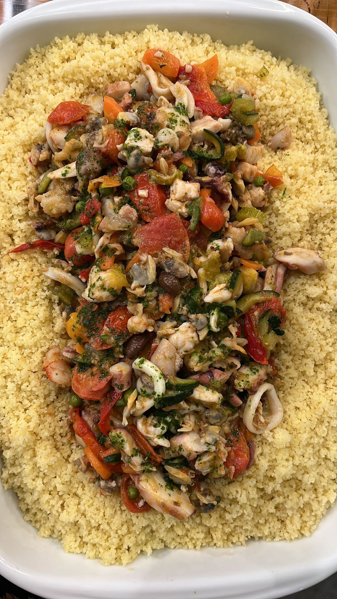 Cous cous di mare con verdure