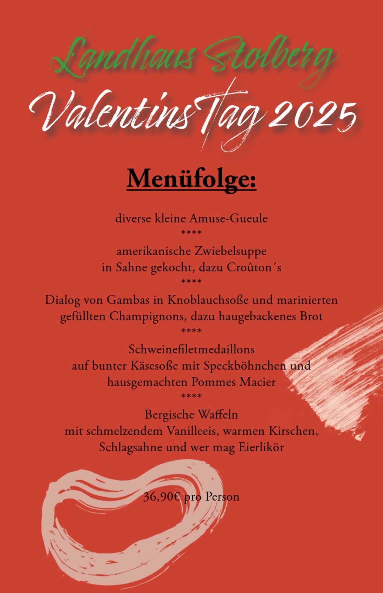 Valentins Menü