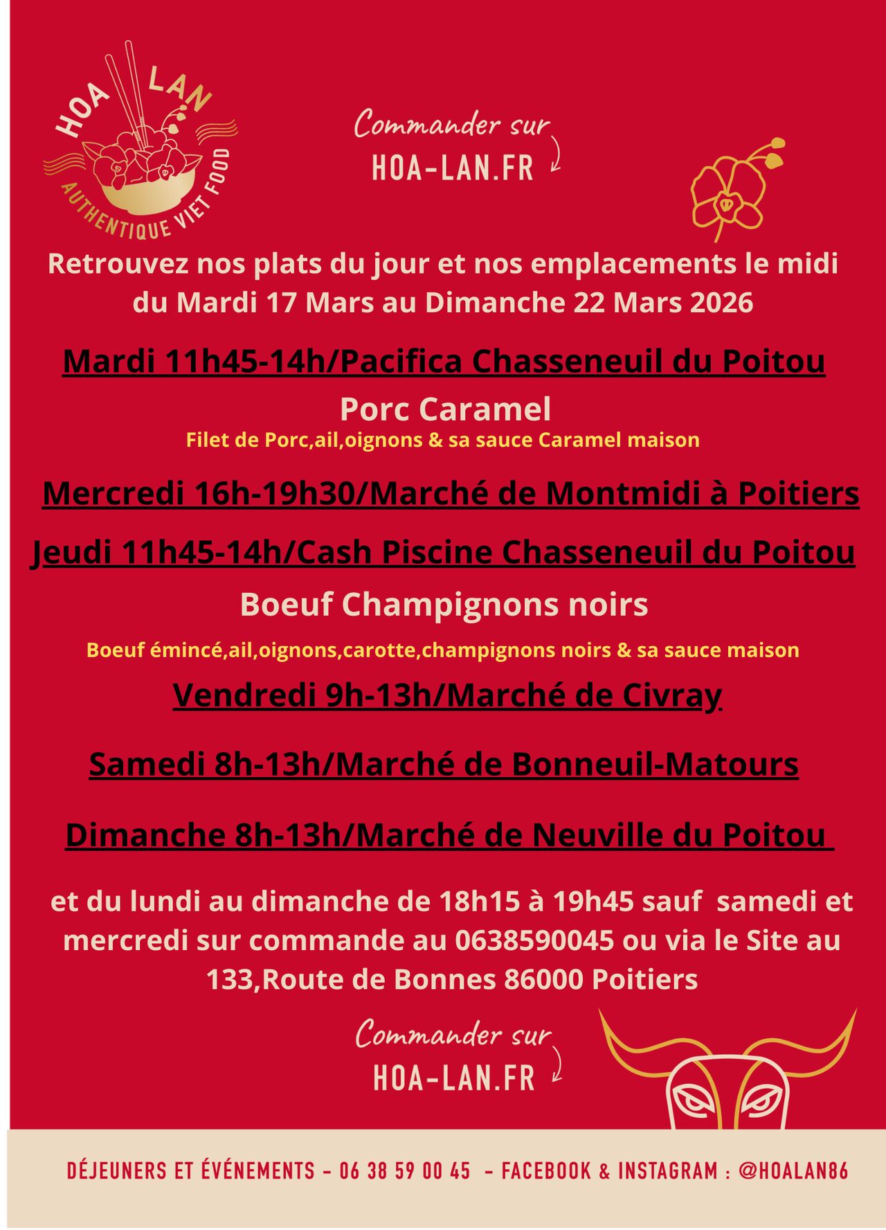 Semaine du 17 au 22 Mars 2026