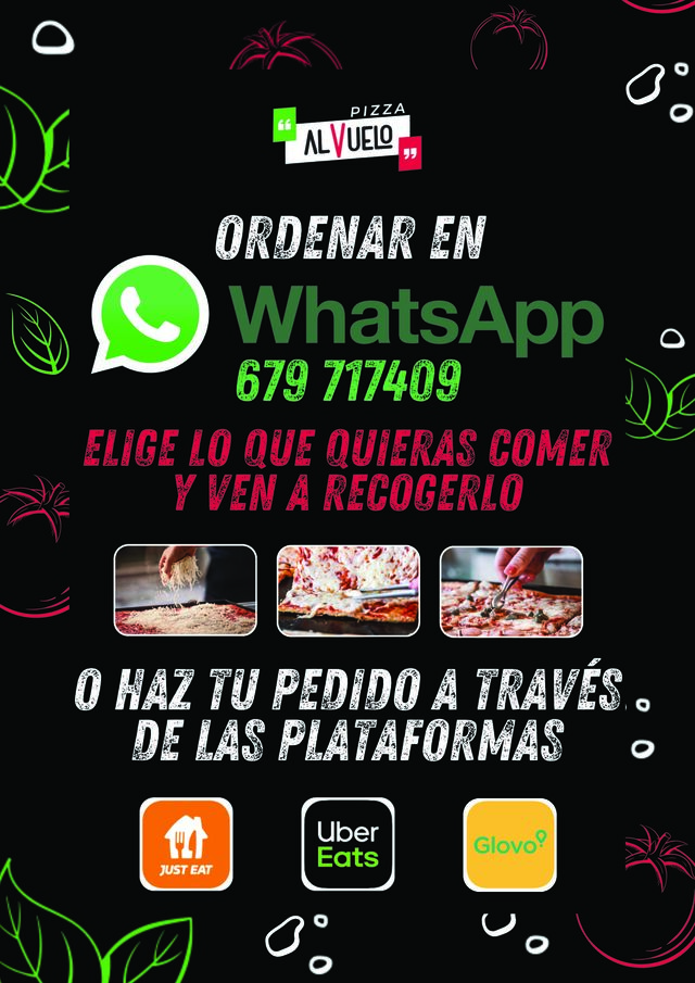 Cómo hacer un pedido, Whatsapp, Glovo, Just Eat, Uber Eat