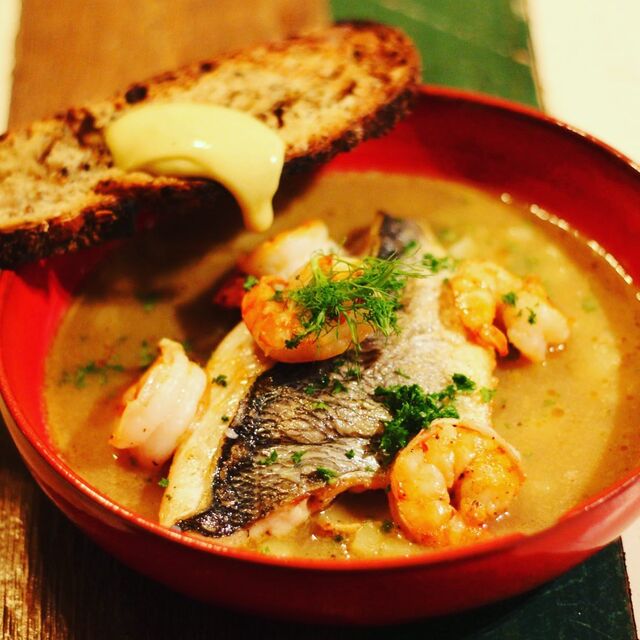 Franse klassieker, bouillabaisse met crouton en rouille