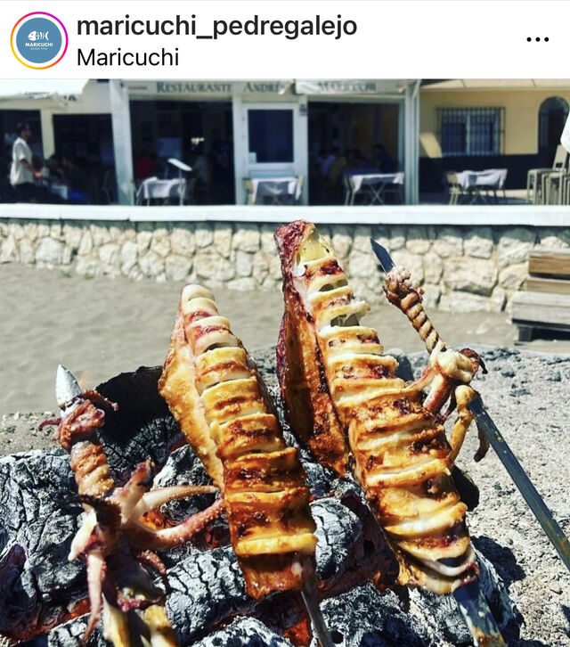 Calamar a la brasa