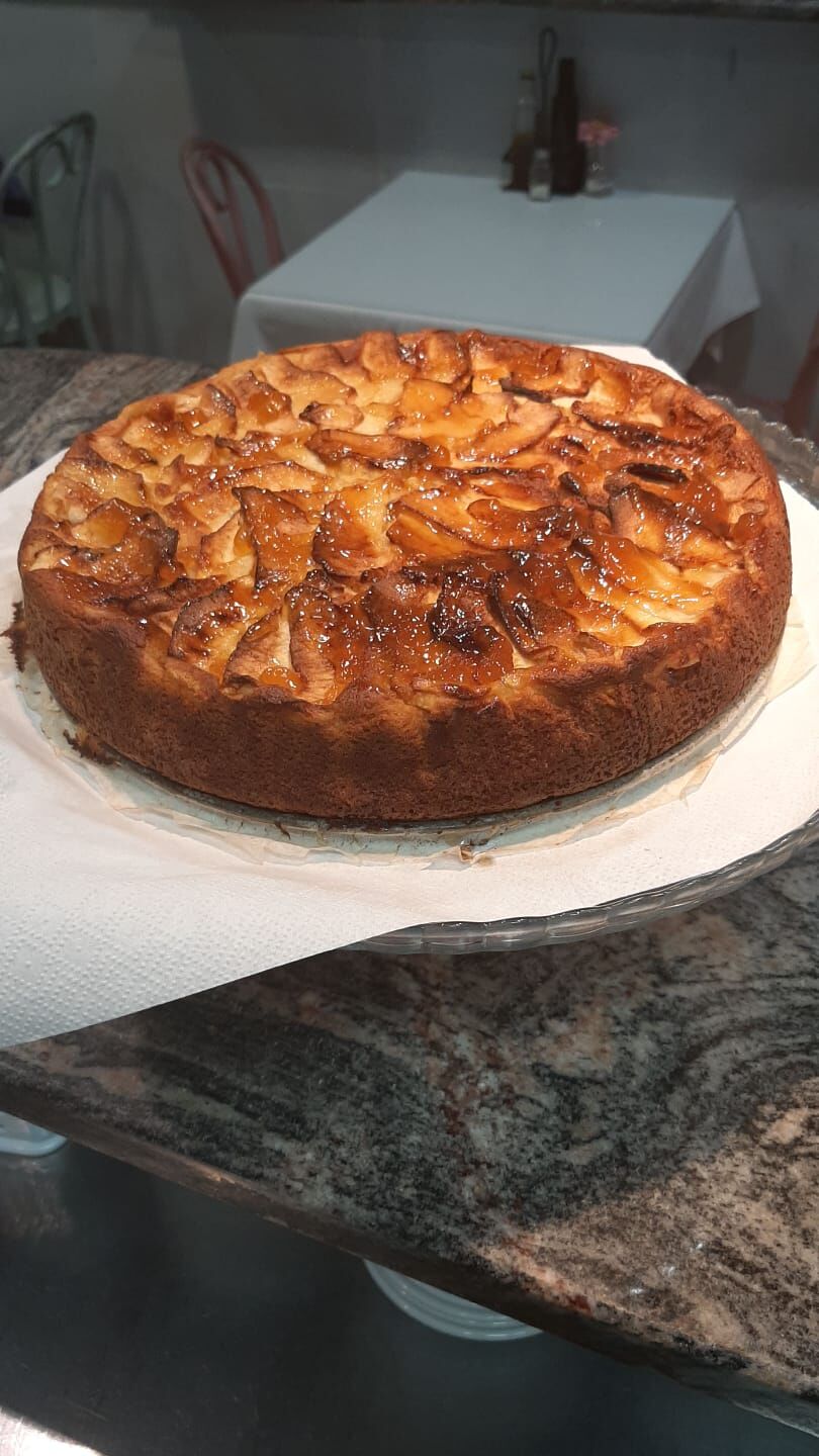 Para merendar tarta de manzana casera