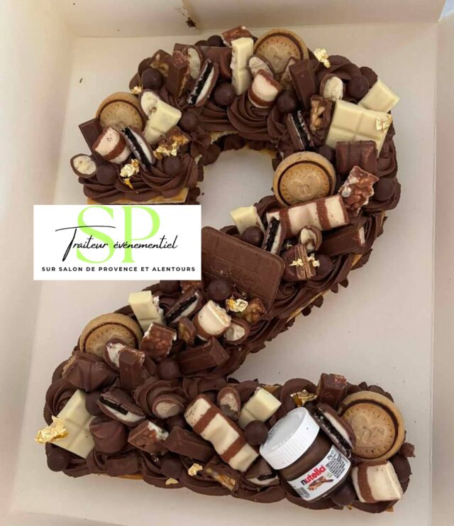 Number cake chocolat