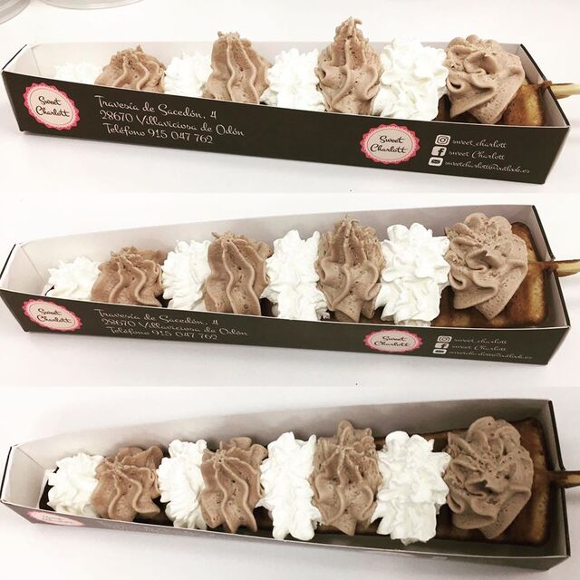 GOFRE PIRULETA
con NUESTRAS DOS NATAS CASERAS 