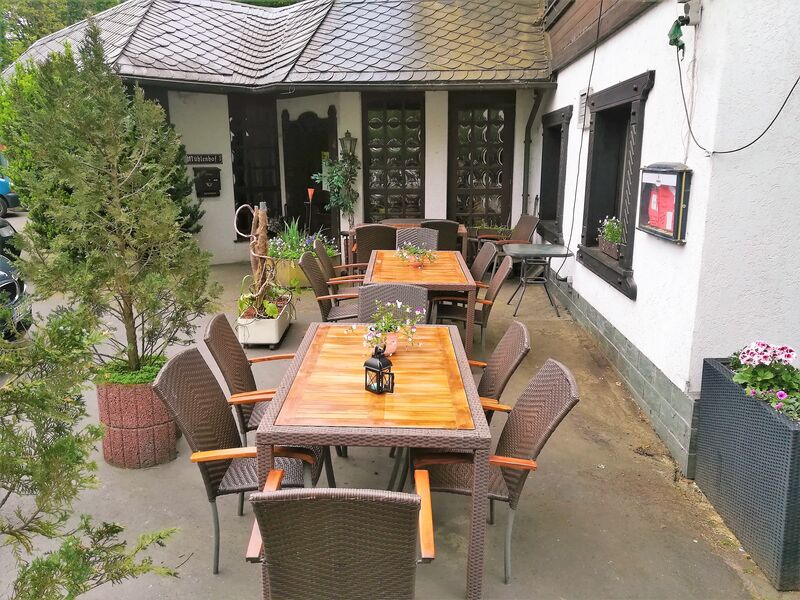 Terrasse Hoteleingang