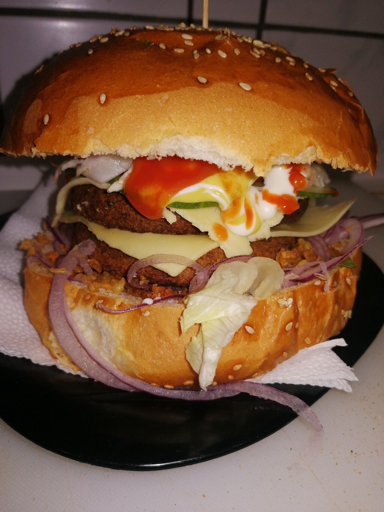 Dupla húsos, dupla sajtos, emeletes hambi 1890ft