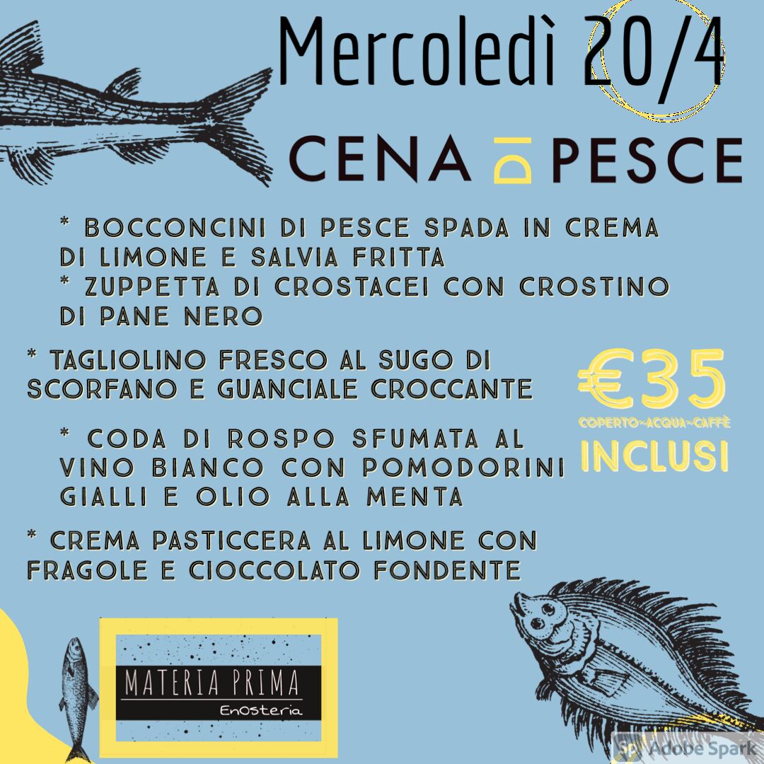 20/4/22 Cena di Pesce