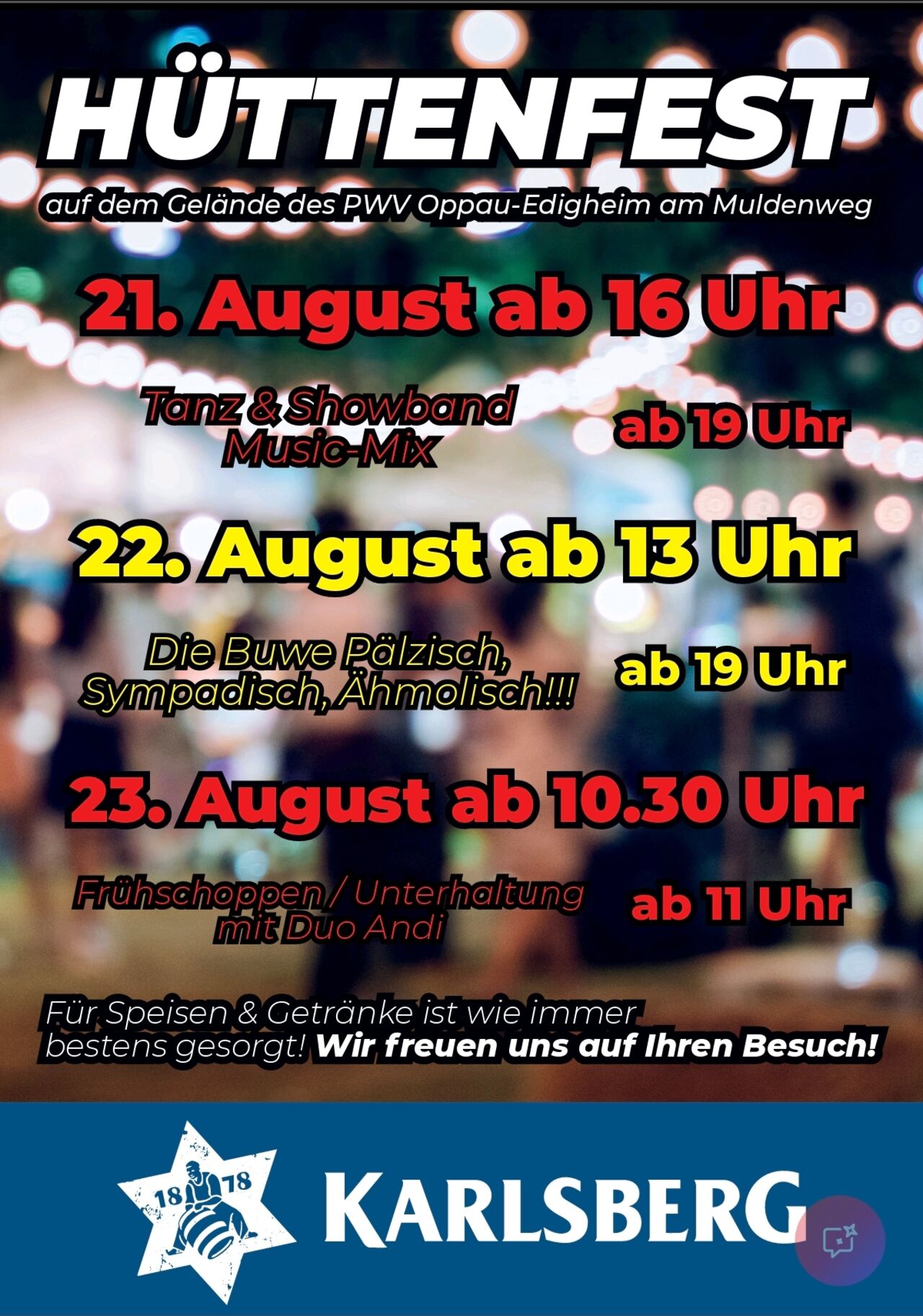 Hüttenfest 21. -23.8
