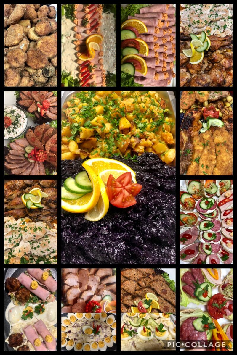 Rendezvényre készített ételek egyike 