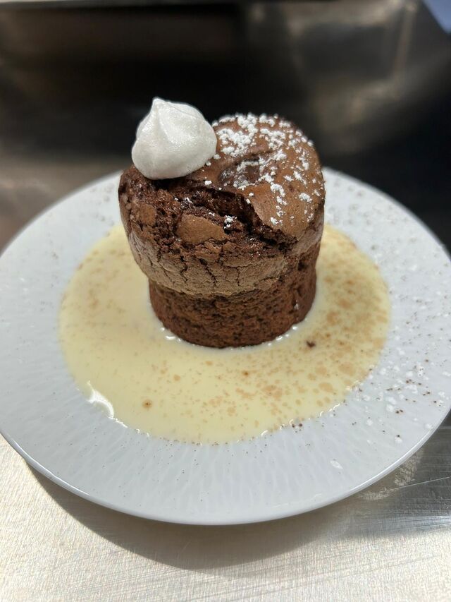 Moelleux au chocolat et crème anglaise
